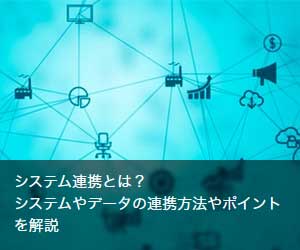 システム連携とは？システムやデータの連携方法やポイントを解説