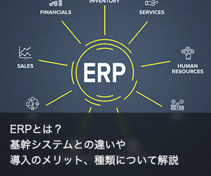 ERPとは？基幹システムとの違いや導入のメリット、種類について解説
